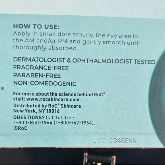 NEW ROC Hydration+ Replumping Eye Cream,
0.6 fl oz, 3-pack - Fully Sealed - Picture 5 of 8